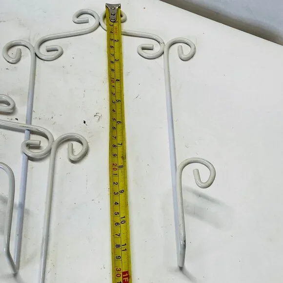 Iron Plate Wall Hangers Set of 3 Decorative Scroll Metal Plate Display Holder - Picture 3 of 3